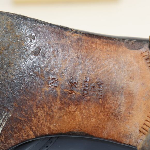 Vintage Bally Navy Leather Kiltie Loafers – Men’s Size 9.5 - Picture 6 of 6